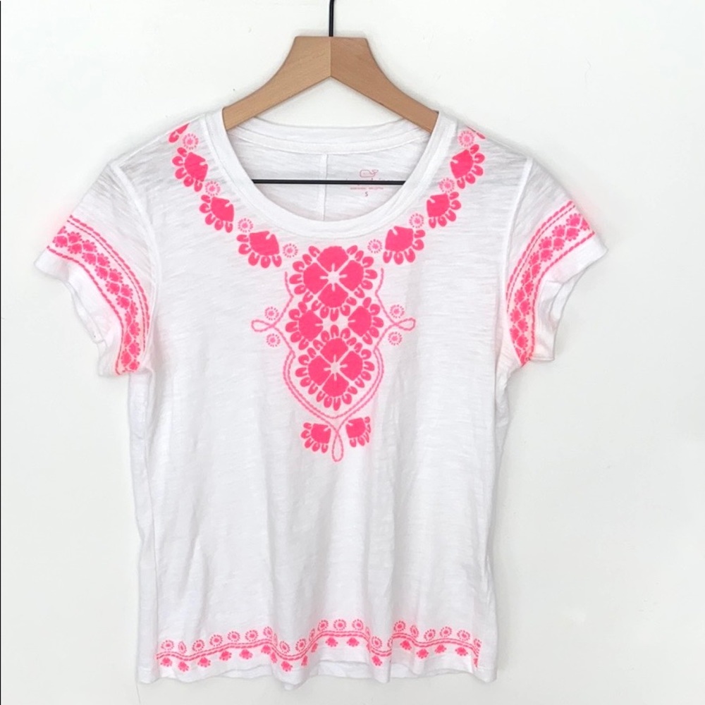 Vineyard Vines Women’s‎ White Graphic Tshirt Size S - Picture 2 of 7